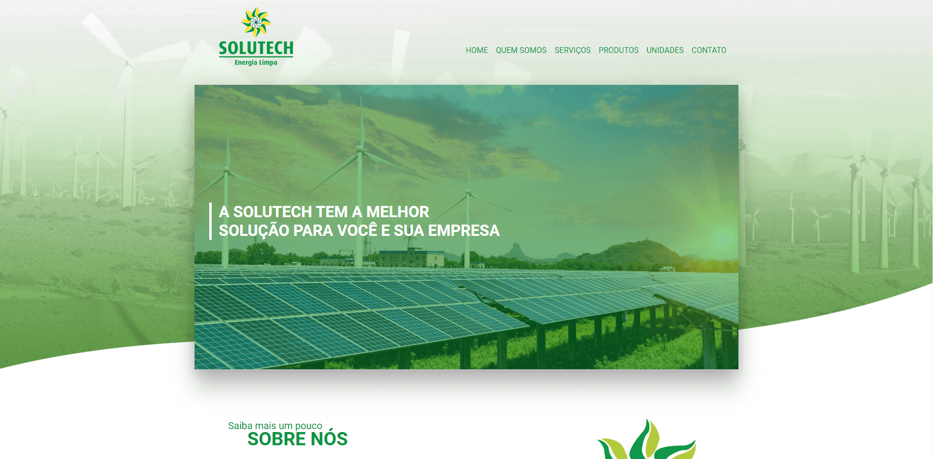 Pagina da Solutech