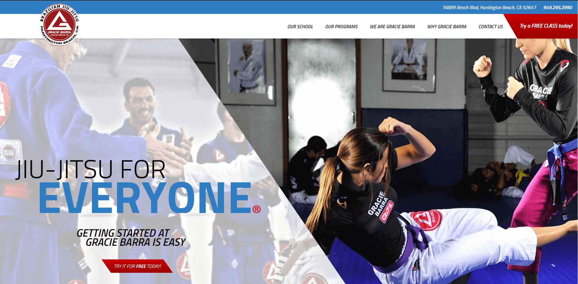 Pagina da Gracie Barra Jiu-Jitsu