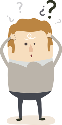 figura de um homem com dúvidas